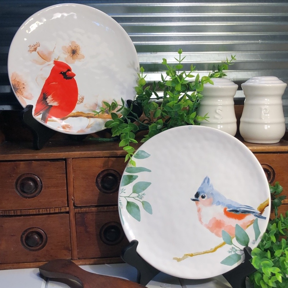 Wild Bird Plates Cardinal Bluebird Designs NWT Set of 2 by Giftcraft Collection